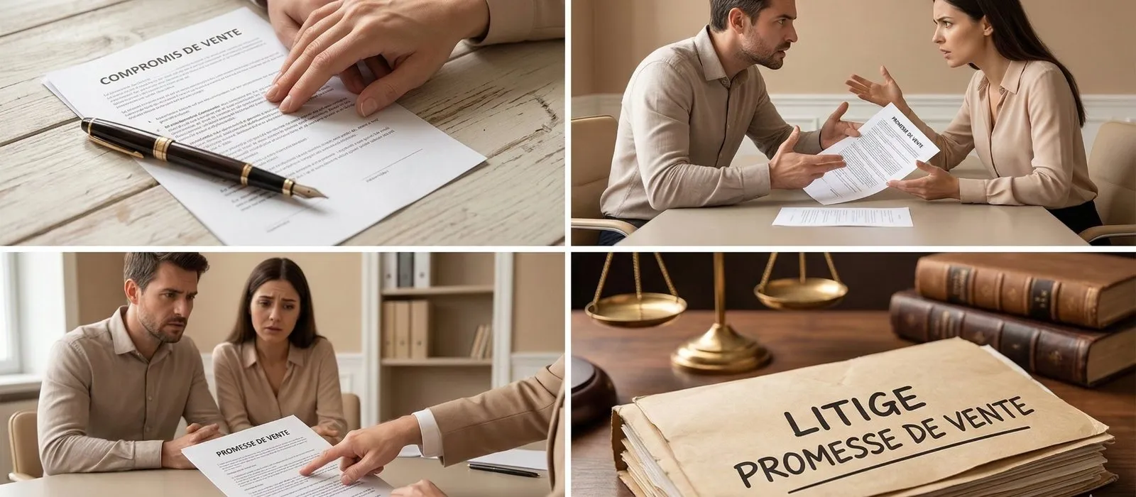 Signature d'un compromis de vente immobilière — litige avant-contrat Paris